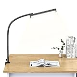 【LÁMPARA FLEXO PINZA QUE AHORRA ESPACIO】Lampara escritorio LED adopta un nuevo clip de metal, el soporte resistente puede soportar una mesa de hasta 8 cm de grosor, y la lámpara de escritorio con pinza se puede fijar firmemente al borde de la mesa y no ocupará su valor del espacio de escritorio.