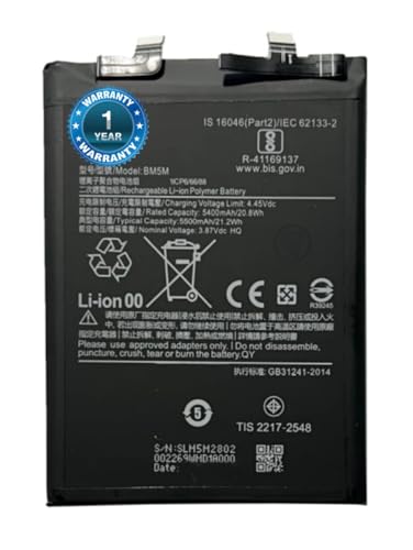 Image of Original BM5M Battery for REDMII K60 Ultra, 5500 mAh Battery with 1 Year Warranty** (MAR164)