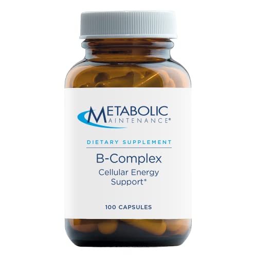 Metabolic Maintenance B-Complex Phosphorylated - Active B Vitamins with Methyl B12, Vitamin B6 as P-5-P + Methylfolate 5-MTHF Supplement - Energy + Nerve Support Nutrients (100 Capsules)