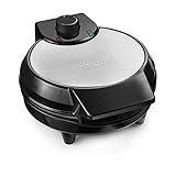 Potencia: 700 W Tristar WF-1160 - Gofrera de acero, 700 V, 5 gofres con forma de corazón, color negro