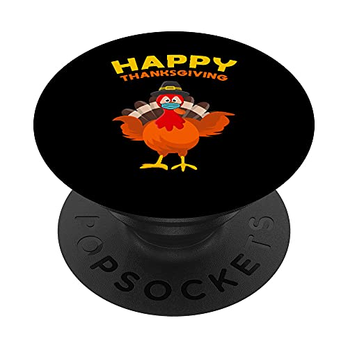 Happy Thanksgiving Turkey Face Mask Funny Quarantine PopSockets Swappable PopGrip