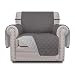 Easy-Going Sofa Slipcover Reversible Sofa Cover Furniture Protector Couch Cover Elastic Straps Pets Kids Children Dog Cat (Chair, Gray/Light Gray)