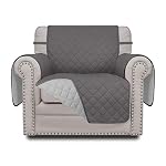 Easy-Going Chair Sofa Slipcover Reversible Sofa Cover Water Resistant Couch Cover Furniture Protector Cover with Elastic Straps for Pets Kids Children Dog Cat (Chair, Gray/Light Gray)