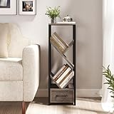 【Opciones de Almacenamiento Abierto】El organizador de almacenamiento cuenta con una encimera cuadrada y 2 estantes ramificados para un amplio espacio abierto. Ideal para exhibir libros, artículos decorativos o documentos esenciales, su diseño abierto asegura que todo esté fácilmente accesible.