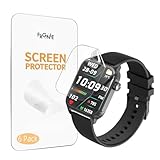 Frgnie 6 Stück Schutzfolie Kompatibel mit TRAUSI Smart Watch 1,8 Zoll, TPU Weich Folie Für TG08 Smartwatch Bildschirmschutzfolie