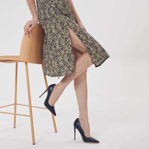 Image of Elisabet Tang Women Pumps, Pointed Toe High Heel 4.7 inch /12cm Party Stiletto Heels Shoes Matte