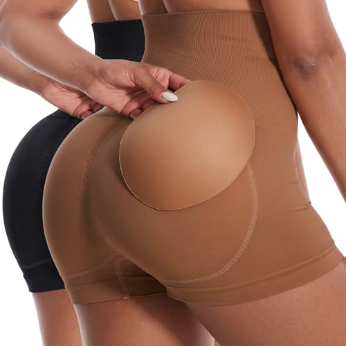 Image of Zimi Collection Tummy Control High Waist Butt Lifter Panties Padded Underwear for Women Hip Enahncer Body Shaper Boyshort