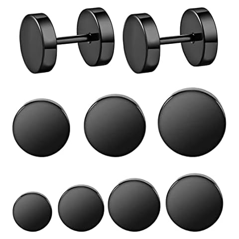 Vitaltyextracts Black Round Stud Earrings Set Cover