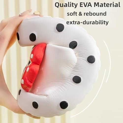 Bow Slippers for Women Cute Home Slides Preppy Anti-slip Indoor Outdoor Slippers Open-toe Men Shower Shoes4