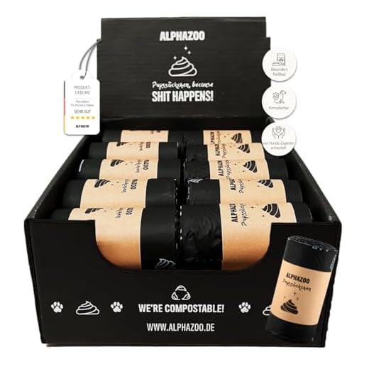 alphazoo Pupssäckchen Hundekotbeutel biologisch abbaubar 600 St. kompostierbare Kotbeutel für Hunde | auslaufsichere und flüssigkeitsbeständige Hundetüten