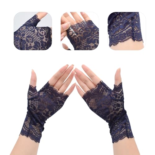 TeeYee Women Lace Gloves Party Wedding Gloves Short Glove Evening Elegant Accessories Sun Protection gloves3
