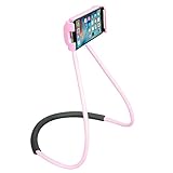 Faul Hals Telefonhalter, Letone Handyständer 364 Drehung Flexibel Montieren Hängender Halterung Lüftungshalter für iphone, Samsung, Huawei Universal Smartphone, für Auto, Sofa, Küche,Bad, Büro(Rot)