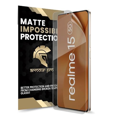 Image of ArmourPro Matte Screen Protector for Realme 15, Premium Ultra Thin TPU Front Membrane Guard, Anti-Glare, Bubble-Free, Edge to Edge Coverage, Fingerprint Friendly | 1 Pack