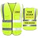 Custom Logo Vest, Personalized Safety Vest, High Visibility Safety Vest With Custom Logo Class 2 Reflective Work Vest, Meets ANSI/ISEA Standards