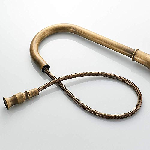 Mitigeur de cuisine rétro antique avec bec extractible pivotant