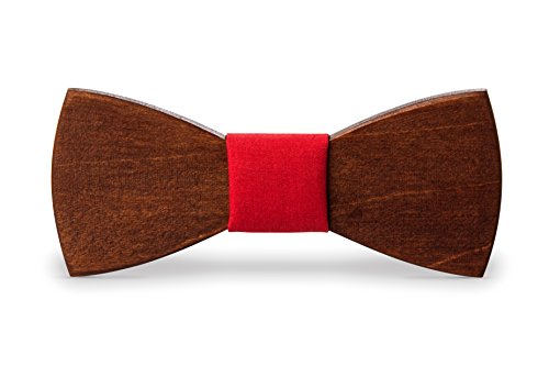 Redwood Wooden Bow Tie Wood Father's Day Gift Wedding Groom 5th Anniversary redwood 35
