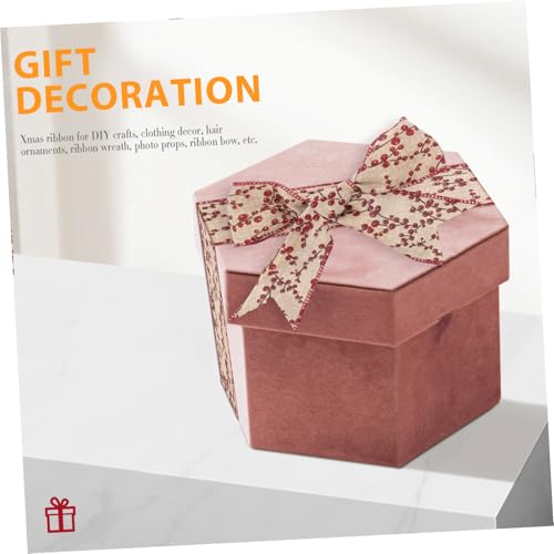 Cinta de Obsequio de Navidad de Algodón para Envolver Regalos y Lazos 3