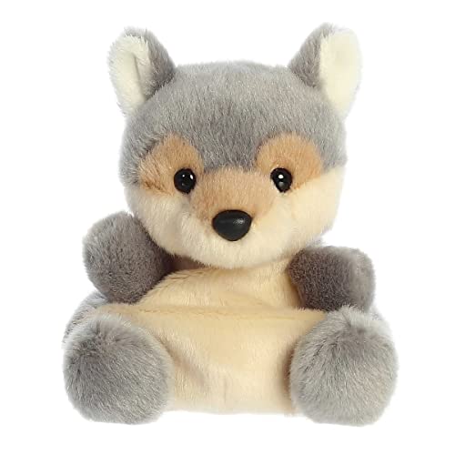 Lucian Wolf Palm Pals peluche de lobo antiestrés de 5 pulgadas blando para manos