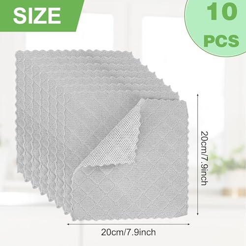 Image of CURATED CART Non Scratch Wire Dish Cloth (Pack of 10) - Steel Scrubber for Utensils Cleaning, Multipurpose Wet and Dry Cleaning, Stainless-Steel Dish Wash Scrubber for Washing Dishes, Counters, Sinks