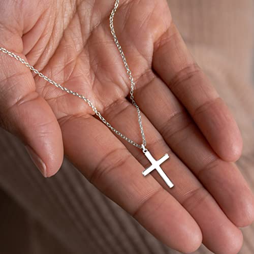 Moodear Cross Necklace for Women - Dainty 925 Sterling Silver/Gold Plated Layered Cross Pendant Simple Small Necklaces for Women Trendy Jewelry Gifts4