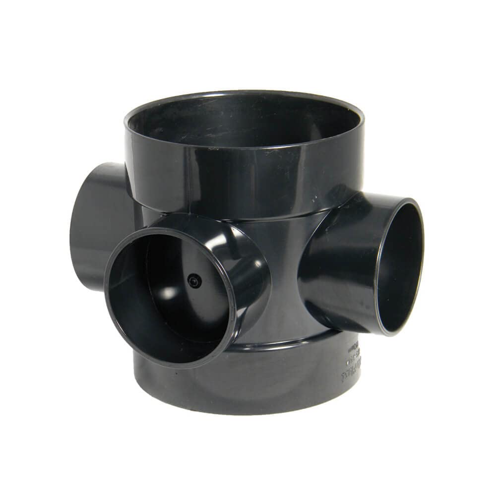 Floplast Black Soil Ring Seal Short Boss Pipe - 110Mm 5055149906787