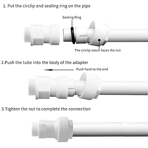 Cxztcl Industrial Plumbing T Strainers+Plastic Ball Valve+Quick Connect Pipe Adapter+Male Thread Pipe Nipple, 1 Inch 40 Mesh Sediment Filter Strainer Raw Water Strainer Set #TOP4