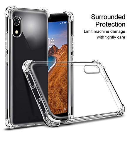 Image of NISHTECH for Redmi 7A Flexible Crystal Clear TPU Soft Back Cover with Cushioned Edges for Ultimate Protection