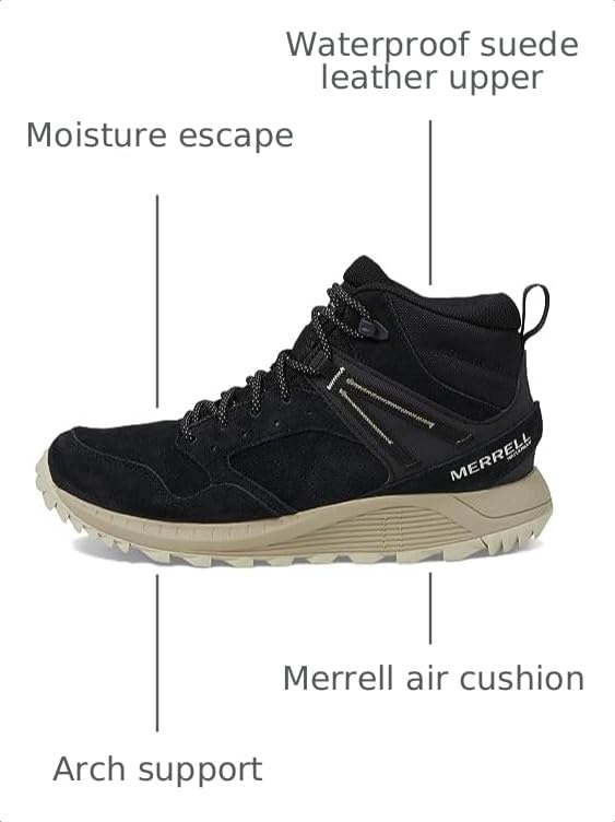 Image of Merrell Women's Wildwood Mid Leather Waterproof Hiking Boots