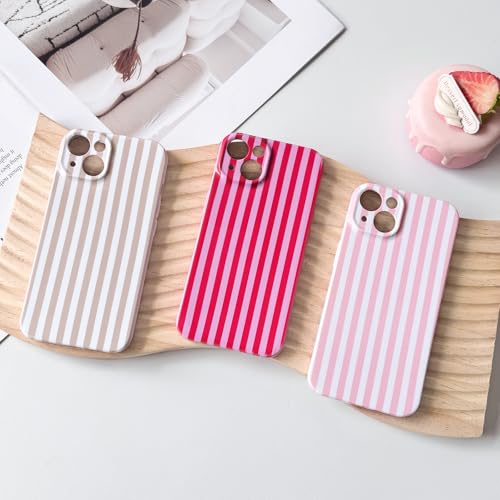 Lovmooful for iPhone 13 Case Striped with Glossy Film-Apricot by Lovmooful - Used condition - Image 5