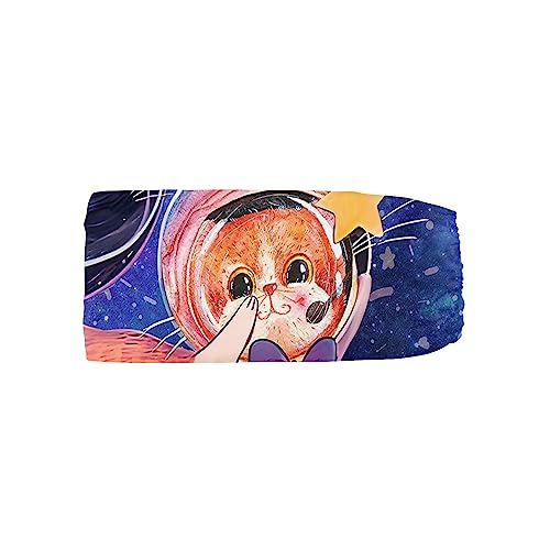 Image of Crib Set, 3-Piece Nursery Bed with Comforter Sheet & Crib Skirt: Galaxy Black, Orange, Cat, Fish Printed - Baby Boys and Girls