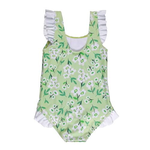 Image of LIZENS One Piece Swimsuit for Girls Swimwear with Ruffled Children Bathing Suit