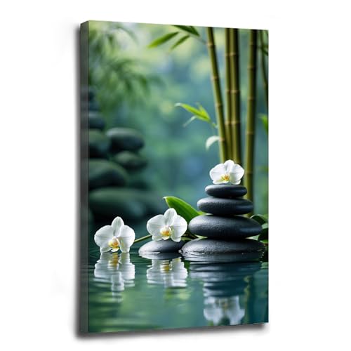 Zen wall murals Zen stone meditation prints Minimalist murals Physiotherapy