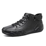 XSGJ Men's Handmade Leather High Top Boots Lightweight...