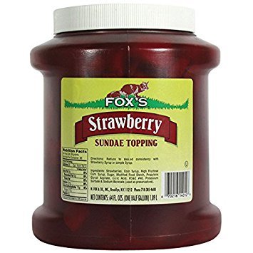 Fox's Strawberry Ice Cream Topping - 1/2 Gallon(64 oz)