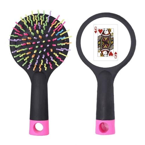Brosse à cheveux démêlante Heart Q avec base coussin au motif cartes à jouer