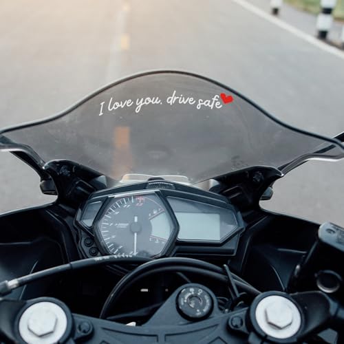 Image of I Love You Drive Safe Mirror Stickers, 3 Pcs Cute Car Mirror Stickers, Drive Safe Car Decals for Women, Vinyl Decal Sticker Cars Decor, Funny Cars Accessories Valentines Day Gifts (White)