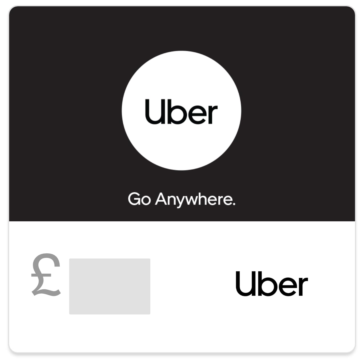 Uber Gift Card - UK Redemption - Delivered via Email