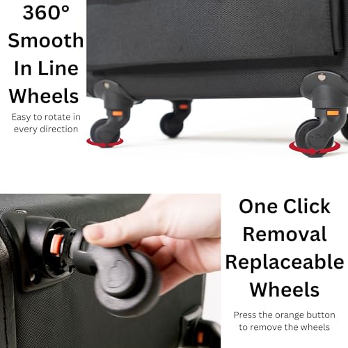 Alpine Swiss 4-Wheel Rolling Briefcase