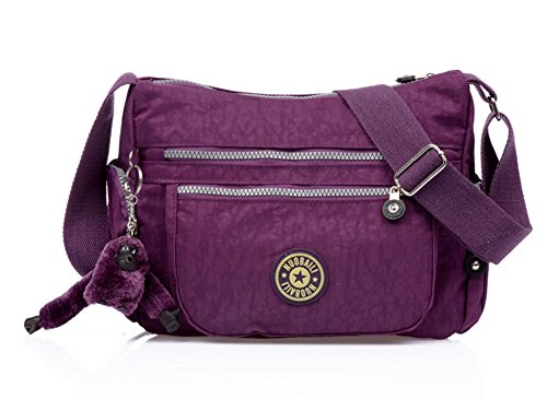 Sac à bandoulière en nylon lavé étanche et léger avec poches