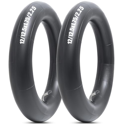 Image of YeYouC 12 1 /2 x 2 1 /4 Schrader Valve Inner Tube, Fits 12.5x2.25, 12x1.75 /2.125, 12x2.25, 12.5X1.75 /2.25 Bike /Scooter Tire Tube, 2 Pack