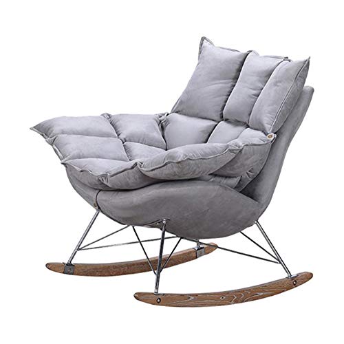 KOKOF Chair chair,Lounge chair, rocking chair, lounge chair, lazy chair, sofa, lunch break, metal legs, living room chair, minimalist style-grey