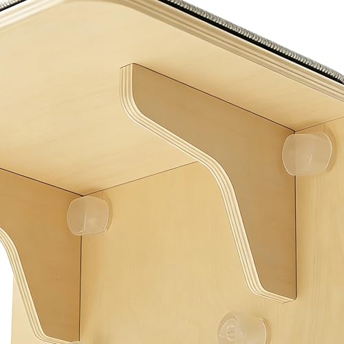 Katzensitzstange für | Möbel für Haustiere, Sitzkissen, Saugnäpfe | Wandregal, Kratzbrett- für Haus Wohnung Wohnzimmer Schlafzimmer Dach Terrasse-7