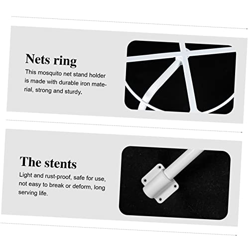 Toyvian 2 Conjuntos De Suporte De Rede Para Barraca De Berço Guarda De Cama Para Bebê Suporte De Met