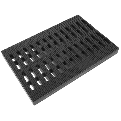 VILLCASE Rejilla de Drenaje Exterior de Plástico Negro 20x30x2,5 Cm, Cubierta Profesional para Alcantarillado y Zanja, Accesorio Reemplazable para Cocina y Sistema de Desagüe Francés