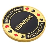 Vaguelly Metal Poker Game Card Accessories Collectible Souvenir for Poker Enthusiasts Unique Design for Hold Games Men
