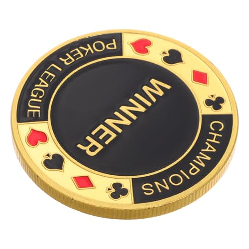 Vaguelly Metal Poker Card Press Poker Accessory Poker Chip Protector Poker Souvenir Coin