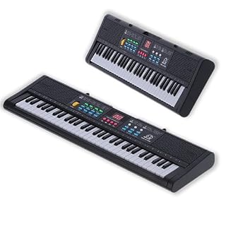 SALUTUY Clavier Piano Instrument, 61 Touches Électrique Numérique Multifonctionnel Avec Microphone Mq6186 Haut-parleurs Piano Numérique Stand Banc Casque Microphone, Pour Pratiquer Et Jouer - Les Beatles, Paul McCartney, John Lennon, RIngo Starr, George Harrison