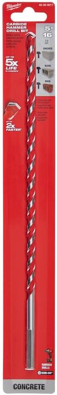 Milwaukee Shockwave Carbide Hammer Drill Bit 5/16inchx10inchx12inch