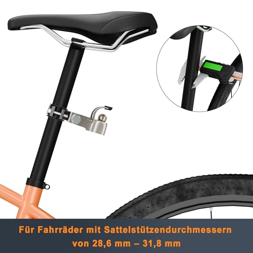 NICEDACK Anhängerkupplung für Fahrrad, Kupplung Lastenanhänger, Verzinkter Stahl Fahrradanhänger Kupplung Kompatibel mit Allen gängigen Fahrradsattelstützen, Fahrrad Anhängerkupplung