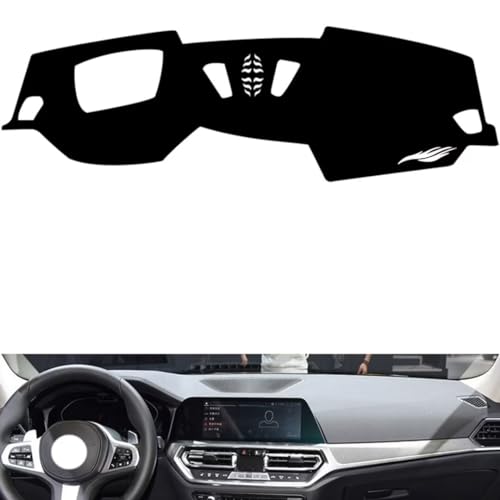 leather dash board cover mat Compatible with BMW NEW 3 series (HUD 2020-2022 ，dashboard cover(Black)